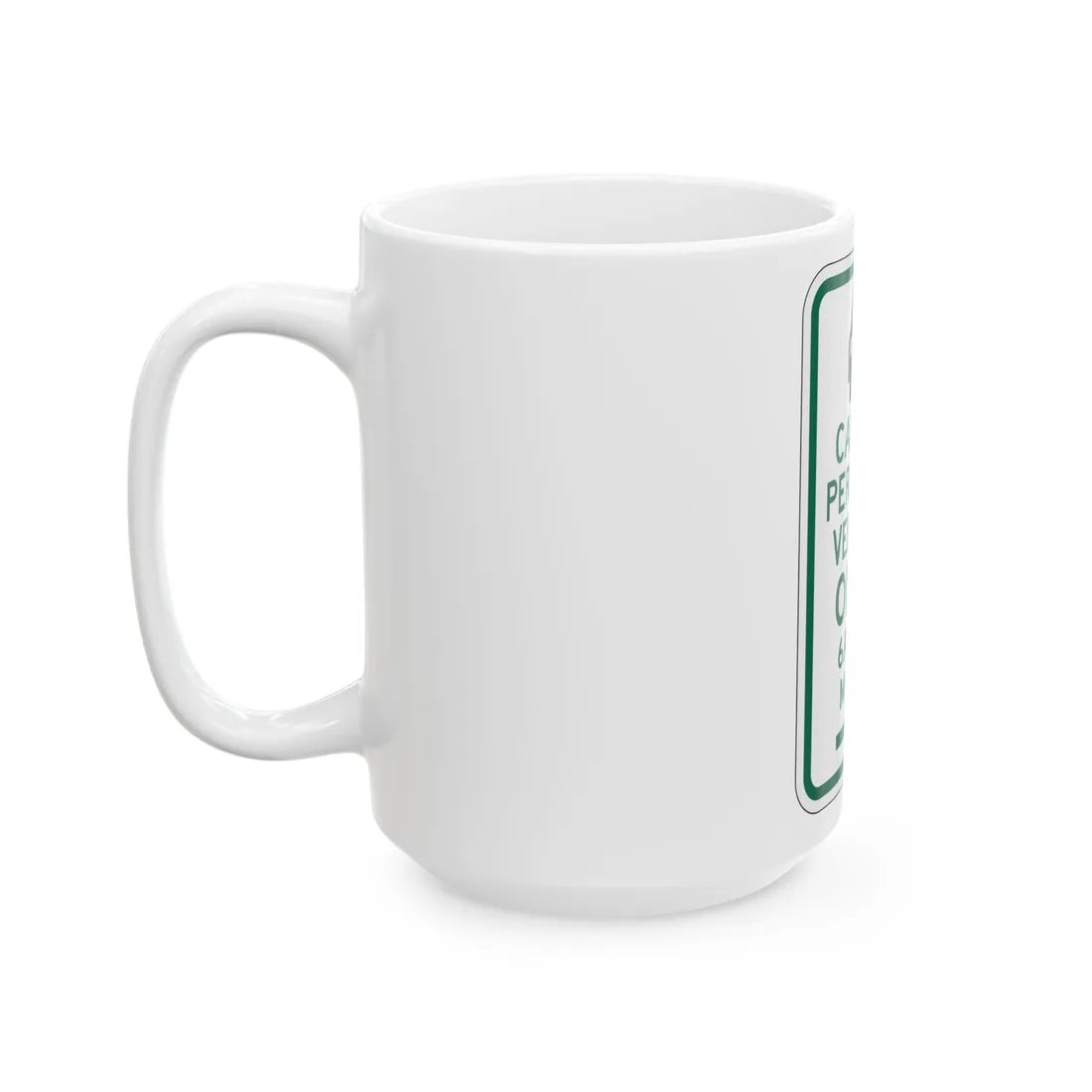 PBOT Road sign P4451R (Oregon) (Road Sign) White Coffee Mug - Go Mug Yourself