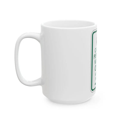 PBOT Road sign P4451R (Oregon) (Road Sign) White Coffee Mug - Go Mug Yourself