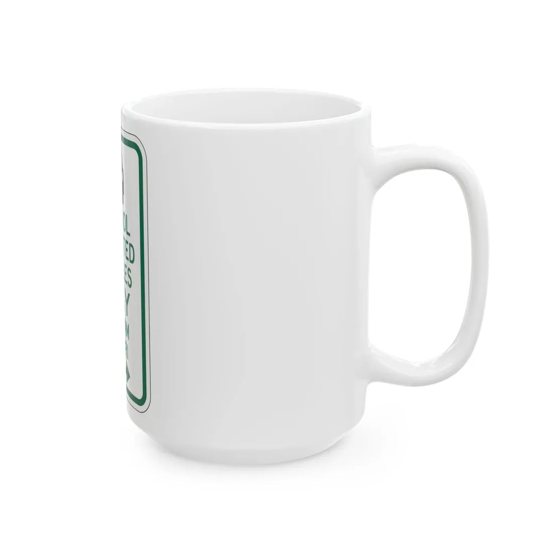 PBOT Road sign P4451R (Oregon) (Road Sign) White Coffee Mug - Go Mug Yourself