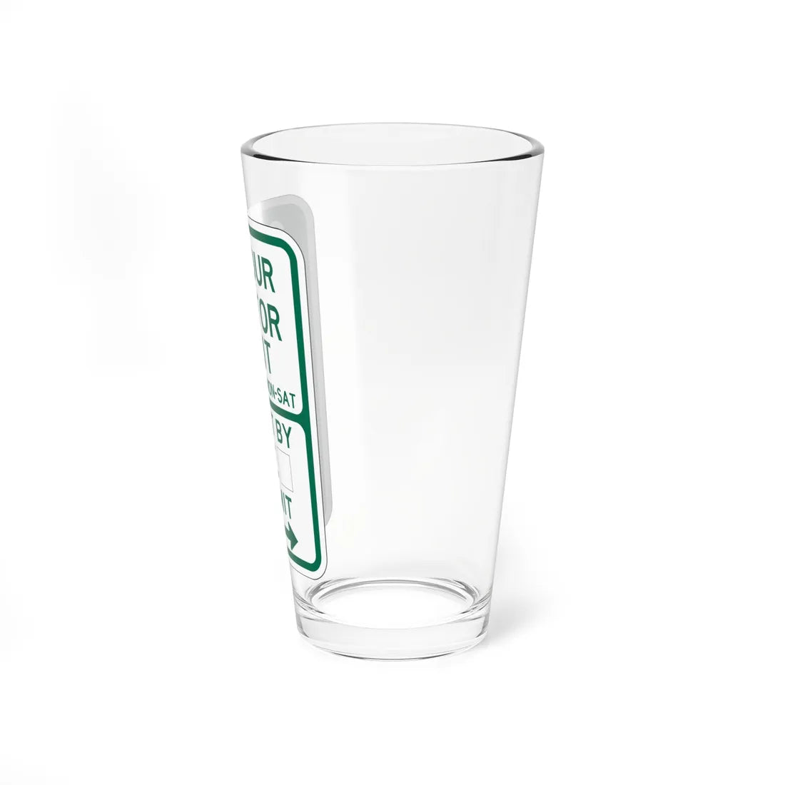PBOT Road sign P4452D (Oregon) (Road Sign) Pint Glass 16oz - Go Mug Yourself
