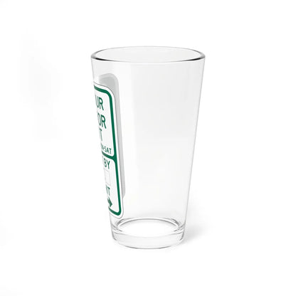 PBOT Road sign P4452D (Oregon) (Road Sign) Pint Glass 16oz - Go Mug Yourself
