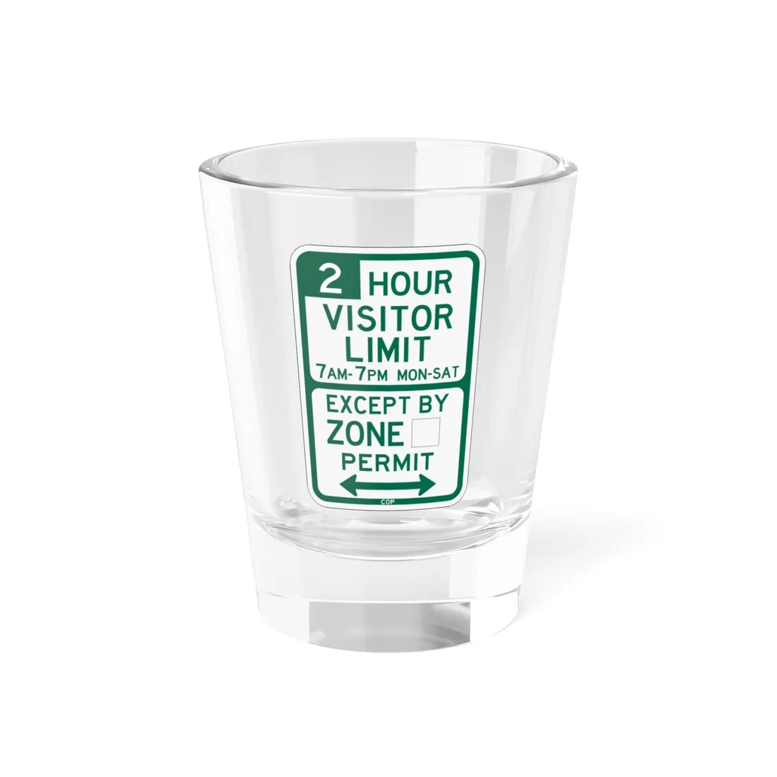 PBOT Road sign P4452D (Oregon) (Road Sign) Shot Glass 1.5oz 1.5oz - Go Mug Yourself