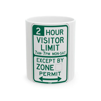 PBOT Road sign P4452D (Oregon) (Road Sign) White Coffee Mug 11oz - Go Mug Yourself
