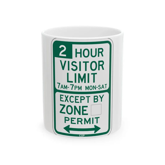 PBOT Road sign P4452D (Oregon) (Road Sign) White Coffee Mug 11oz - Go Mug Yourself