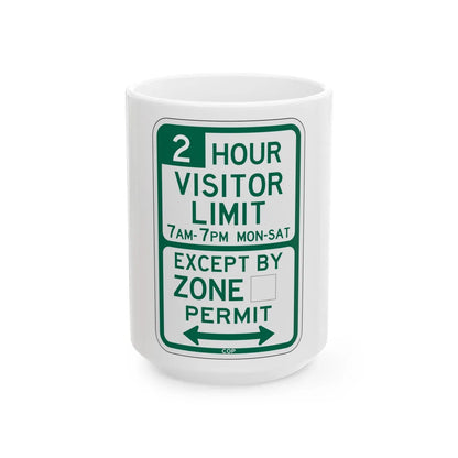 PBOT Road sign P4452D (Oregon) (Road Sign) White Coffee Mug 15oz - Go Mug Yourself