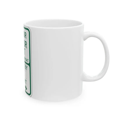 PBOT Road sign P4452D (Oregon) (Road Sign) White Coffee Mug - Go Mug Yourself