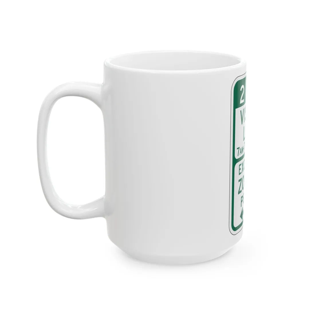 PBOT Road sign P4452D (Oregon) (Road Sign) White Coffee Mug - Go Mug Yourself