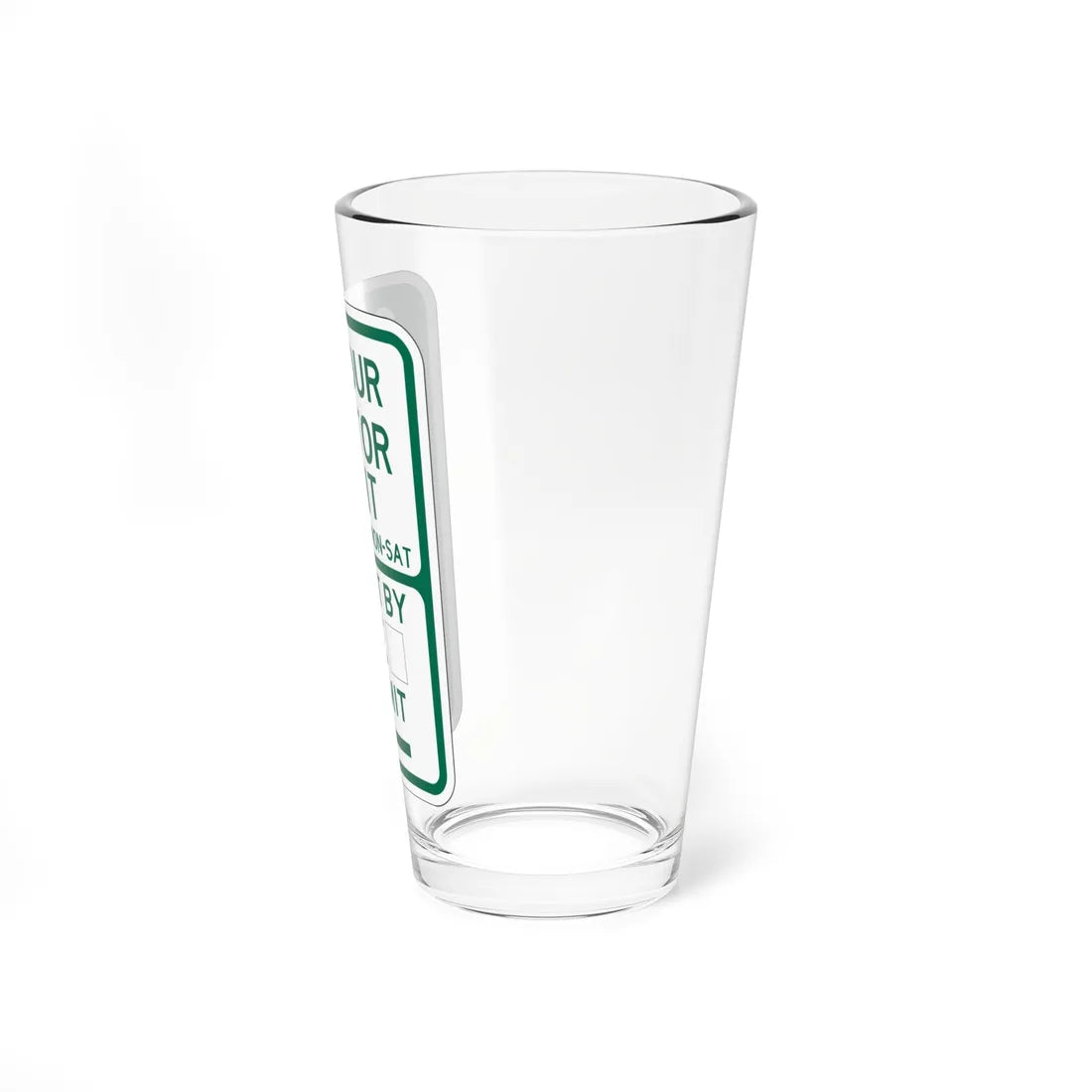 PBOT Road sign P4452L (Oregon) (Road Sign) Pint Glass 16oz - Go Mug Yourself