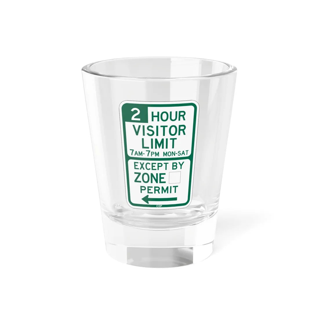 PBOT Road sign P4452L (Oregon) (Road Sign) Shot Glass 1.5oz 1.5oz - Go Mug Yourself