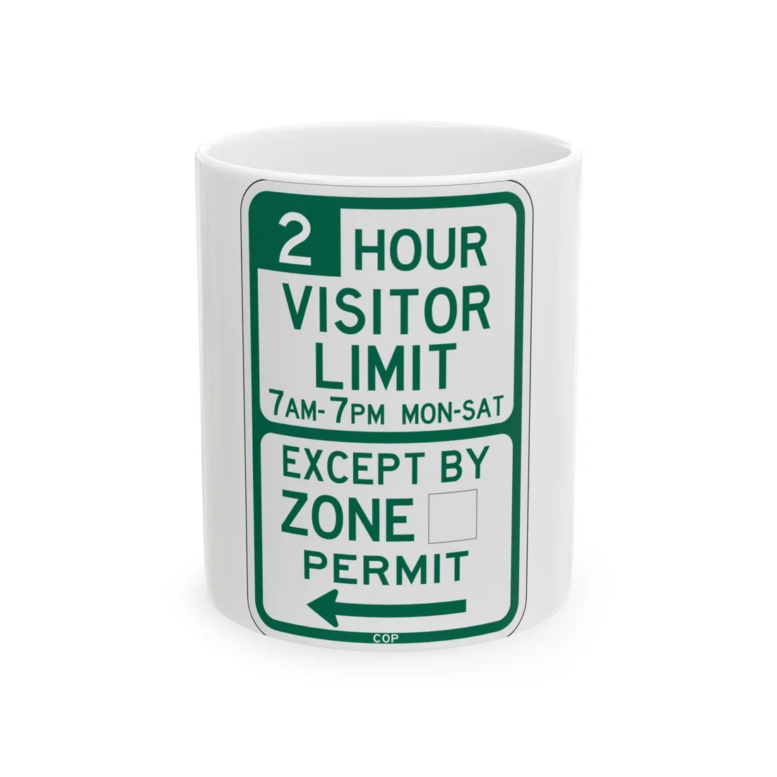 PBOT Road sign P4452L (Oregon) (Road Sign) White Coffee Mug 11oz - Go Mug Yourself