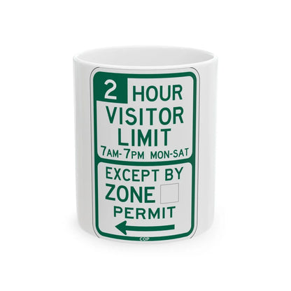 PBOT Road sign P4452L (Oregon) (Road Sign) White Coffee Mug 11oz - Go Mug Yourself