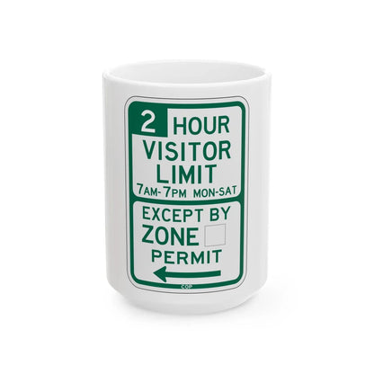 PBOT Road sign P4452L (Oregon) (Road Sign) White Coffee Mug 15oz - Go Mug Yourself