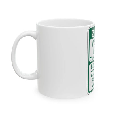PBOT Road sign P4452L (Oregon) (Road Sign) White Coffee Mug - Go Mug Yourself