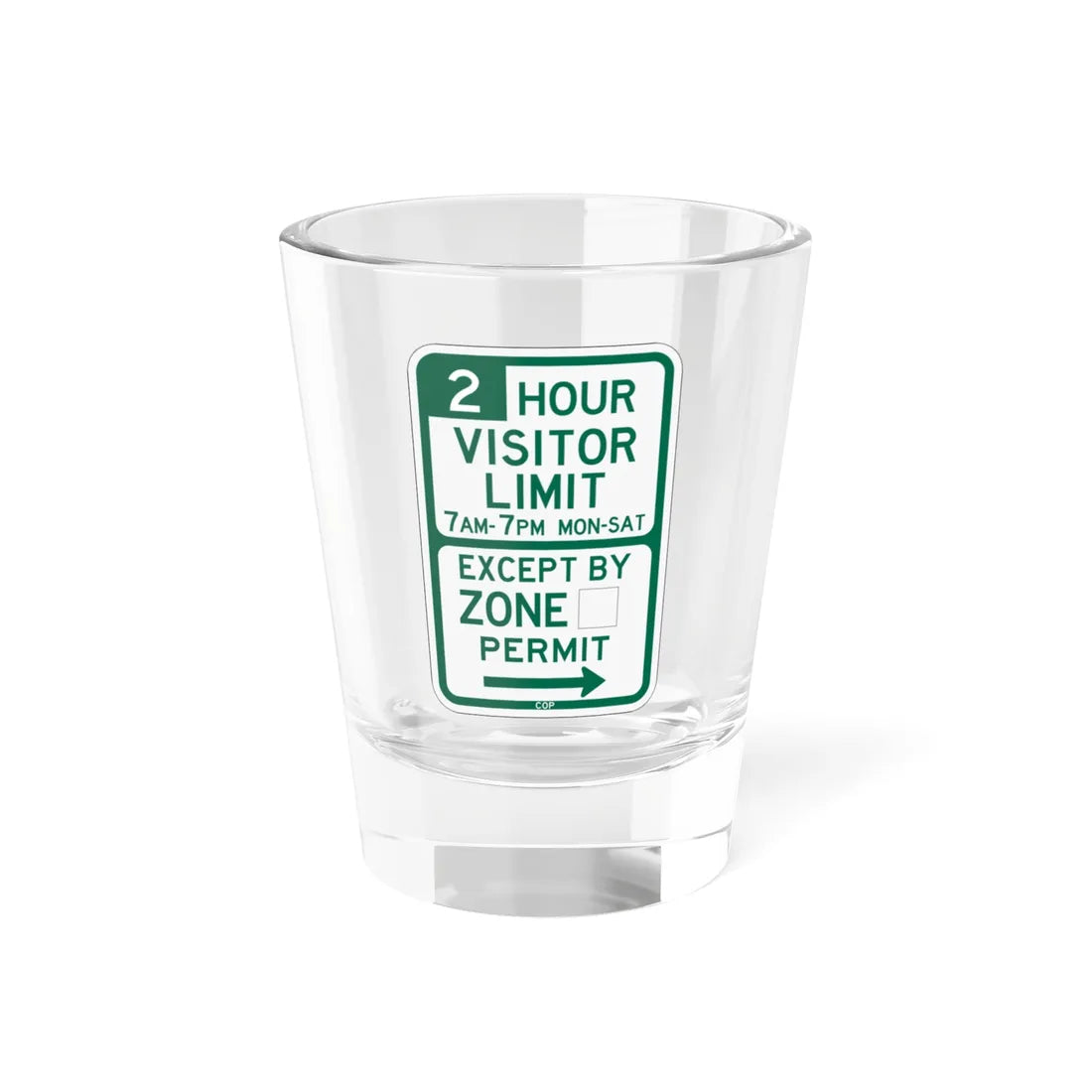 PBOT Road sign P4452R (Oregon) (Road Sign) Shot Glass 1.5oz 1.5oz - Go Mug Yourself