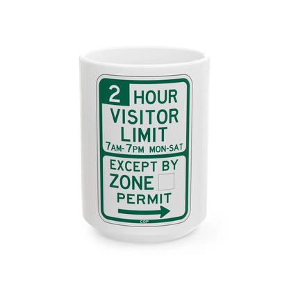 PBOT Road sign P4452R (Oregon) (Road Sign) White Coffee Mug 15oz - Go Mug Yourself