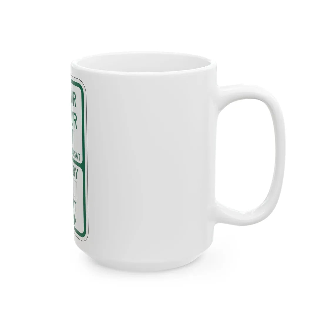 PBOT Road sign P4452R (Oregon) (Road Sign) White Coffee Mug - Go Mug Yourself