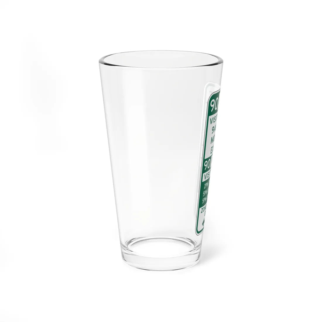 PBOT Road sign P4453D (Oregon) (Road Sign) Pint Glass 16oz - Go Mug Yourself