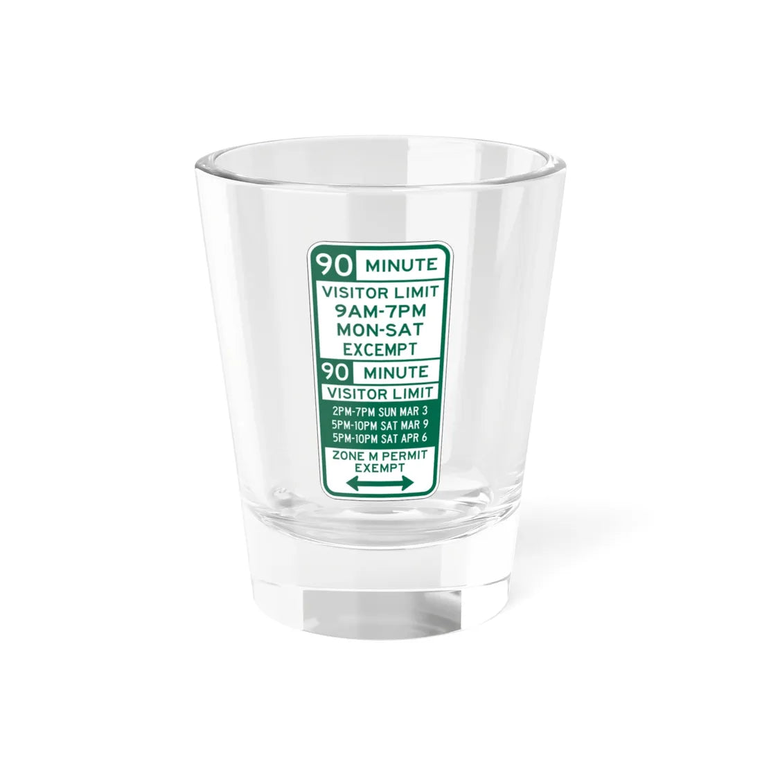 PBOT Road sign P4453D (Oregon) (Road Sign) Shot Glass 1.5oz 1.5oz - Go Mug Yourself