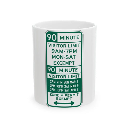 PBOT Road sign P4453D (Oregon) (Road Sign) White Coffee Mug 11oz - Go Mug Yourself