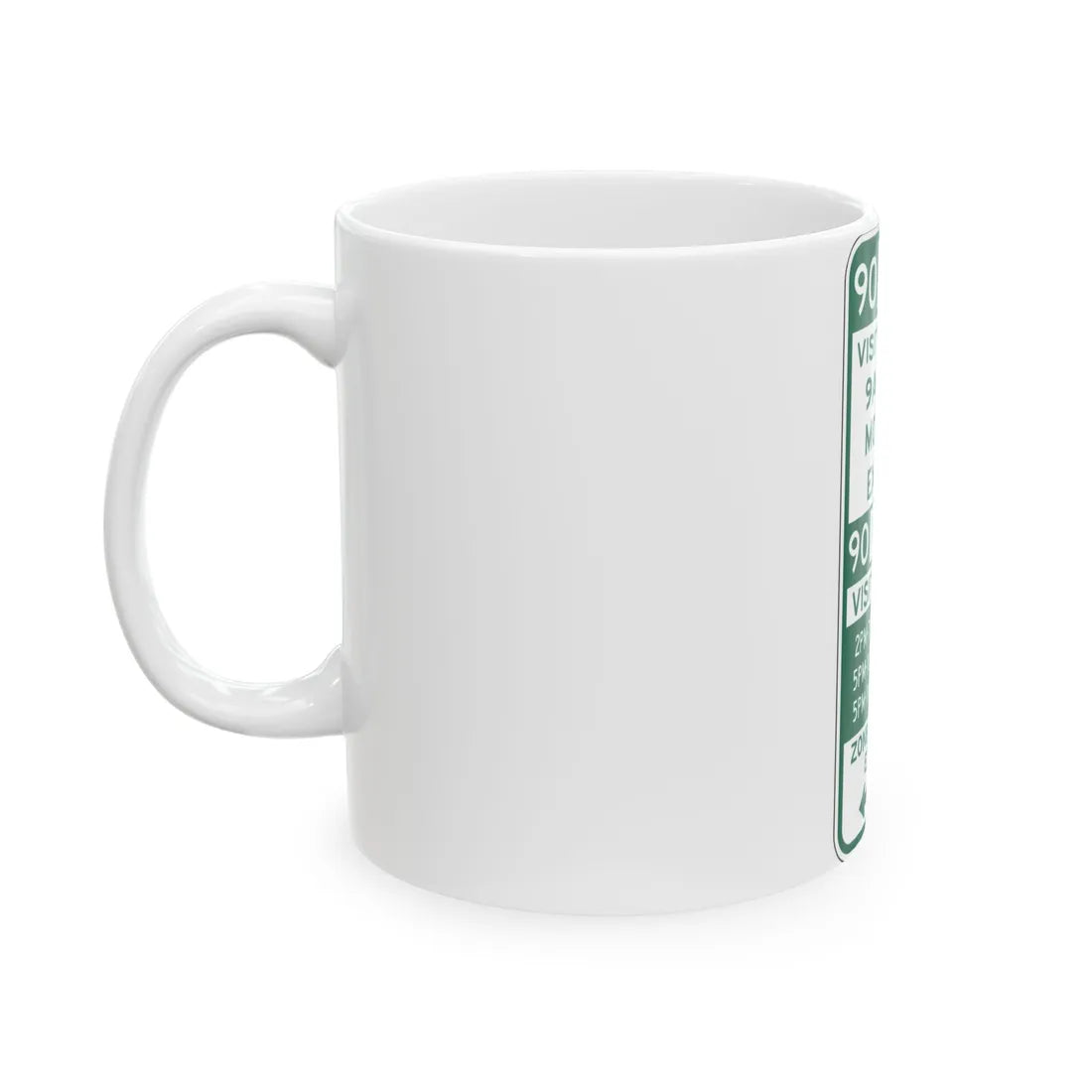 PBOT Road sign P4453D (Oregon) (Road Sign) White Coffee Mug - Go Mug Yourself