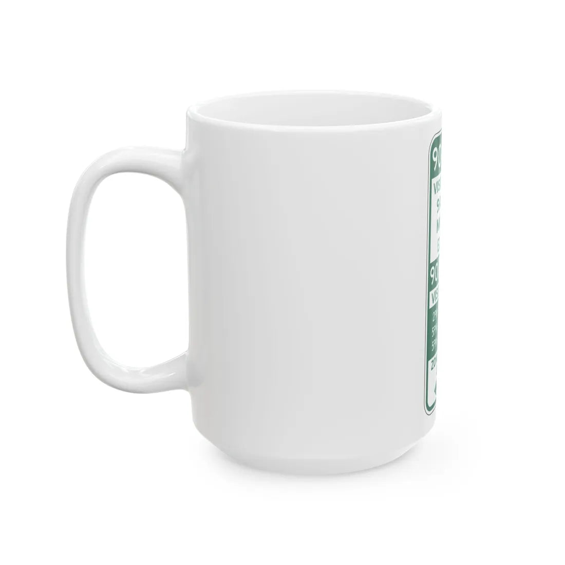 PBOT Road sign P4453D (Oregon) (Road Sign) White Coffee Mug - Go Mug Yourself