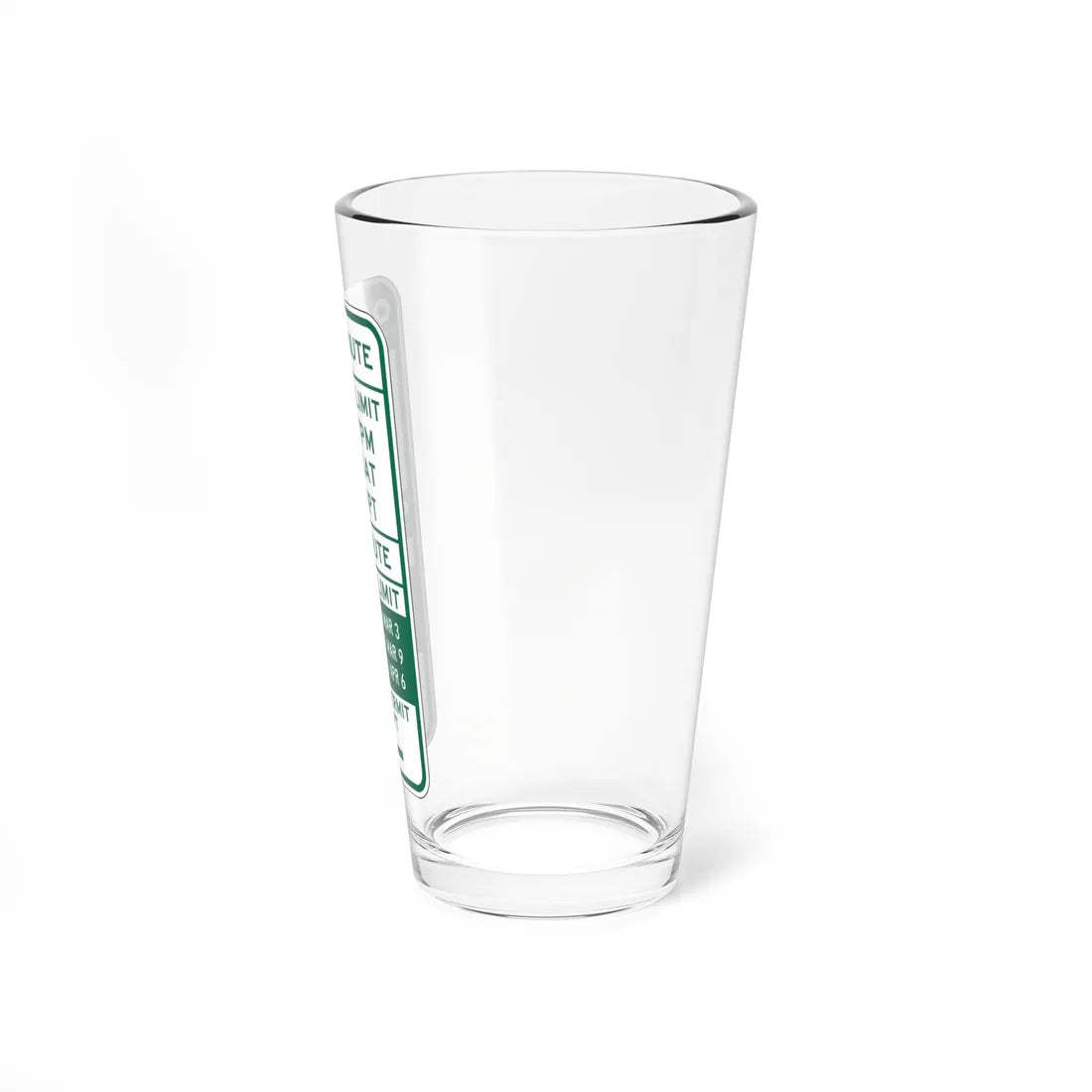 PBOT Road sign P4453L (Oregon) (Road Sign) Pint Glass 16oz - Go Mug Yourself