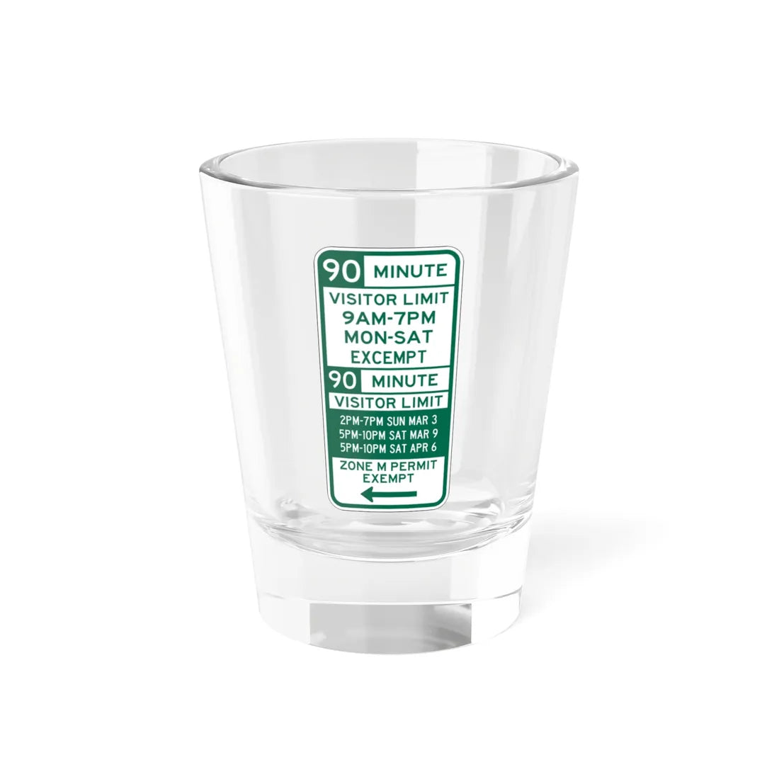 PBOT Road sign P4453L (Oregon) (Road Sign) Shot Glass 1.5oz 1.5oz - Go Mug Yourself