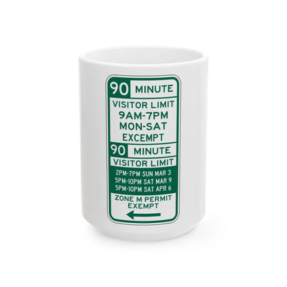 PBOT Road sign P4453L (Oregon) (Road Sign) White Coffee Mug 15oz - Go Mug Yourself