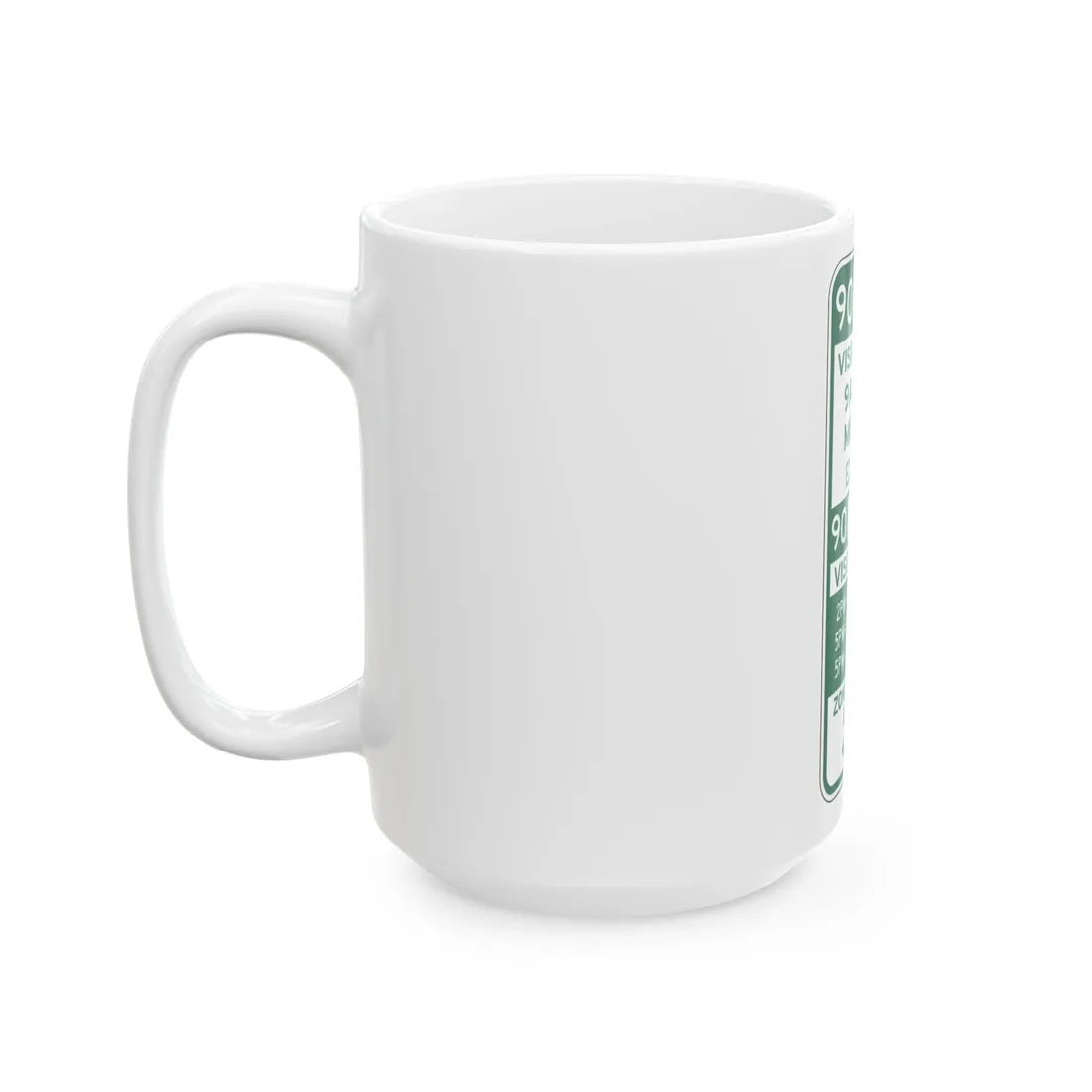 PBOT Road sign P4453L (Oregon) (Road Sign) White Coffee Mug - Go Mug Yourself