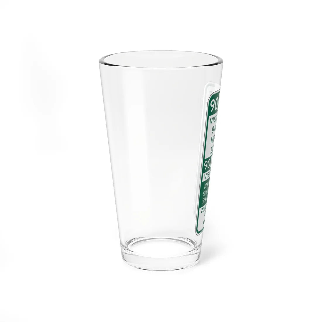 PBOT Road sign P4453R (Oregon) (Road Sign) Pint Glass 16oz - Go Mug Yourself