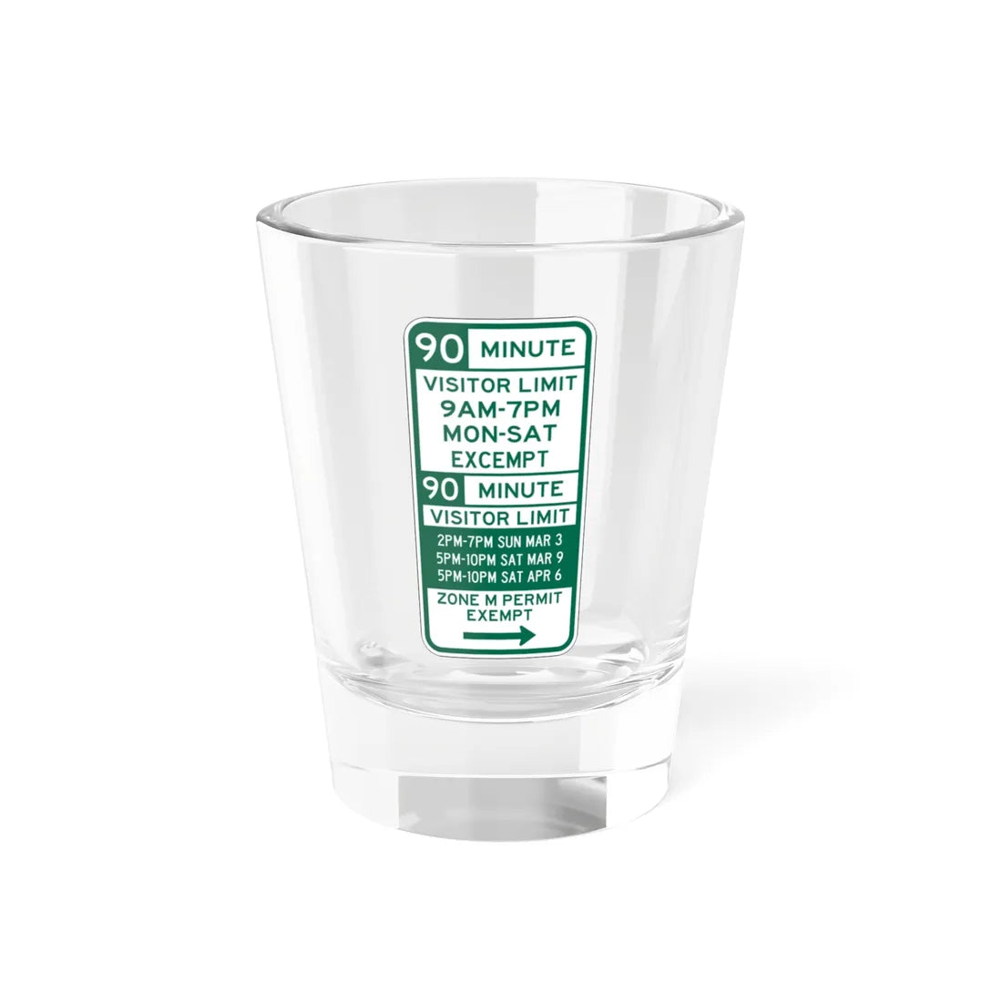 PBOT Road sign P4453R (Oregon) (Road Sign) Shot Glass 1.5oz 1.5oz - Go Mug Yourself