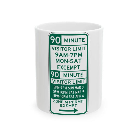 PBOT Road sign P4453R (Oregon) (Road Sign) White Coffee Mug 11oz - Go Mug Yourself