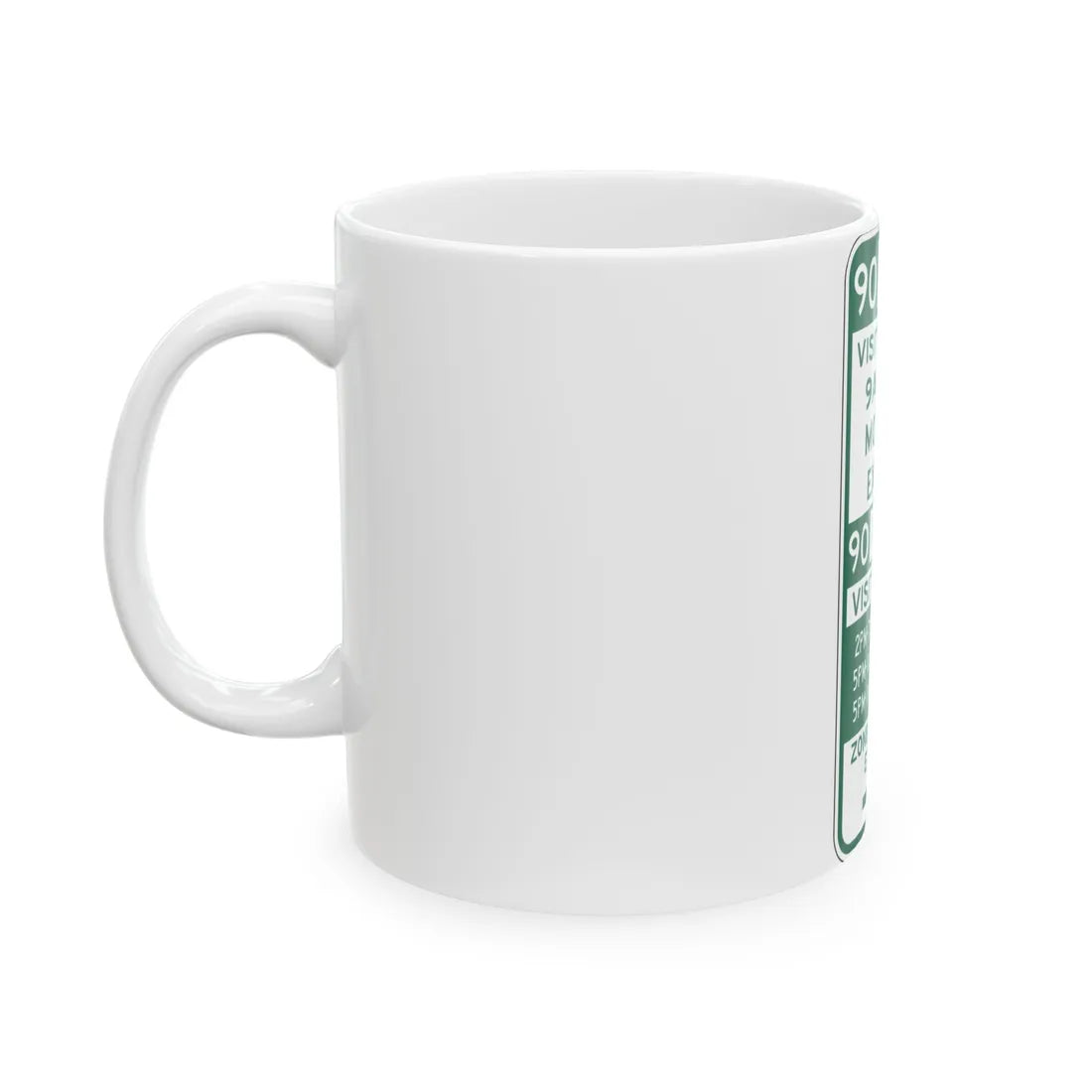 PBOT Road sign P4453R (Oregon) (Road Sign) White Coffee Mug - Go Mug Yourself