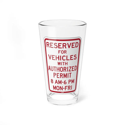 PBOT Road sign P4455 (Oregon) (Road Sign) Pint Glass 16oz 16oz - Go Mug Yourself