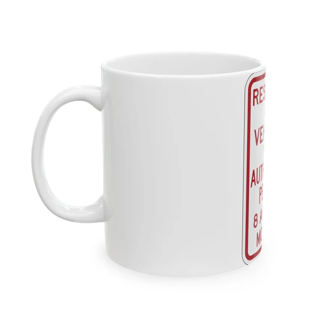 PBOT Road sign P4455 (Oregon) (Road Sign) White Coffee Mug - Go Mug Yourself