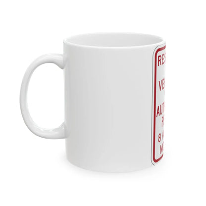 PBOT Road sign P4455 (Oregon) (Road Sign) White Coffee Mug - Go Mug Yourself