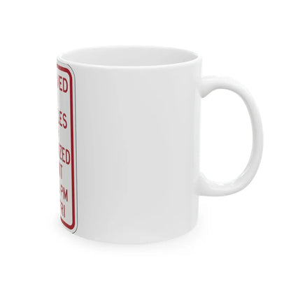 PBOT Road sign P4455 (Oregon) (Road Sign) White Coffee Mug - Go Mug Yourself