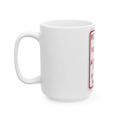 PBOT Road sign P4455 (Oregon) (Road Sign) White Coffee Mug - Go Mug Yourself