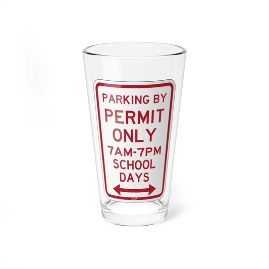 PBOT Road sign P4456D (Oregon) (Road Sign) Pint Glass 16oz 16oz - Go Mug Yourself