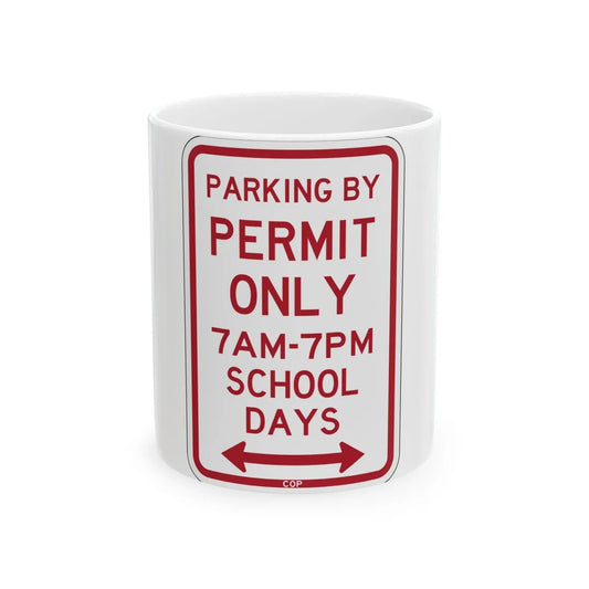 PBOT Road sign P4456D (Oregon) (Road Sign) White Coffee Mug 11oz - Go Mug Yourself