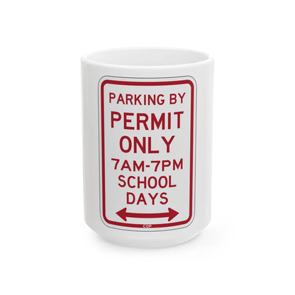 PBOT Road sign P4456D (Oregon) (Road Sign) White Coffee Mug 15oz - Go Mug Yourself