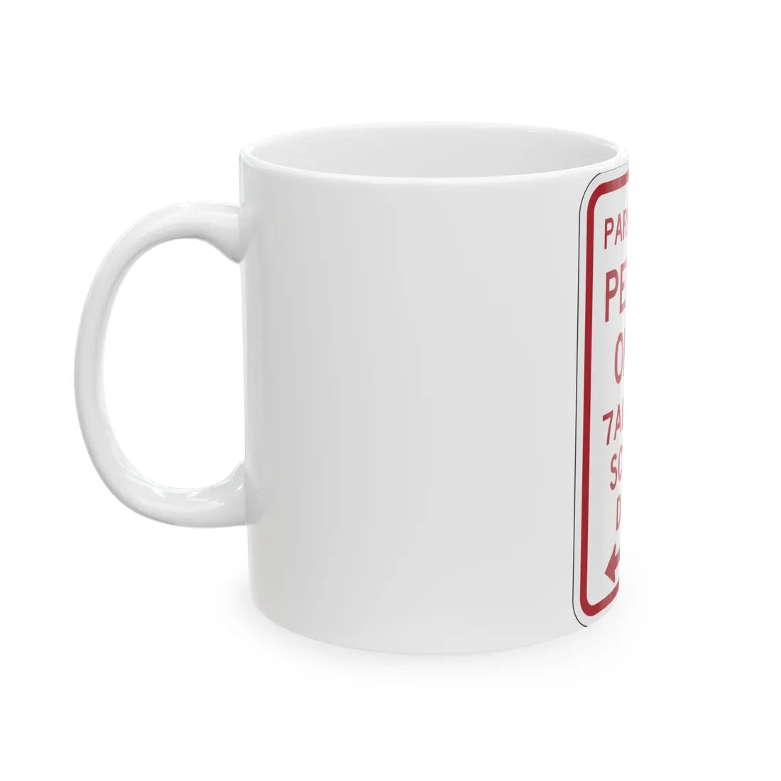 PBOT Road sign P4456D (Oregon) (Road Sign) White Coffee Mug - Go Mug Yourself