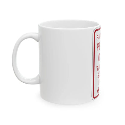 PBOT Road sign P4456D (Oregon) (Road Sign) White Coffee Mug - Go Mug Yourself