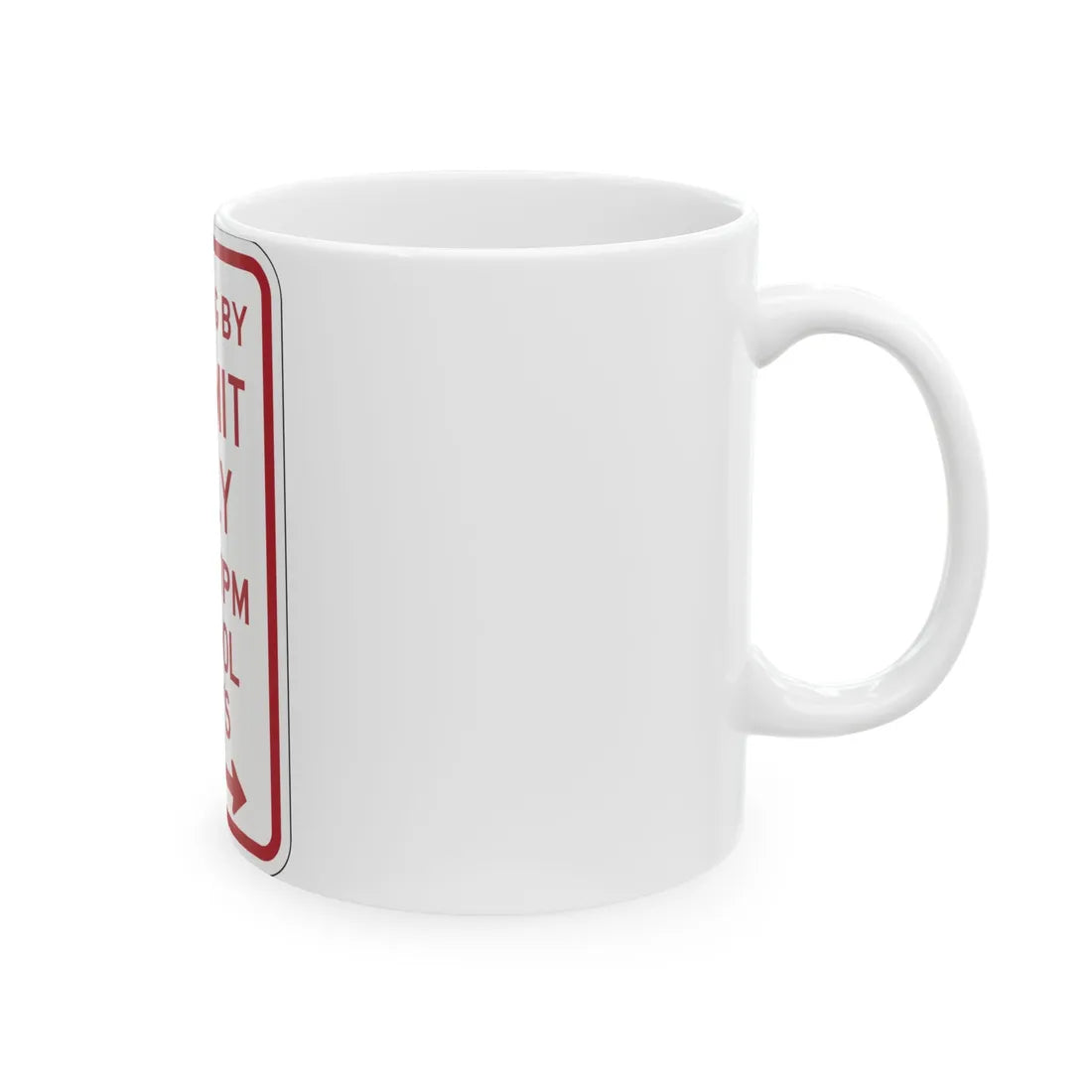 PBOT Road sign P4456D (Oregon) (Road Sign) White Coffee Mug - Go Mug Yourself