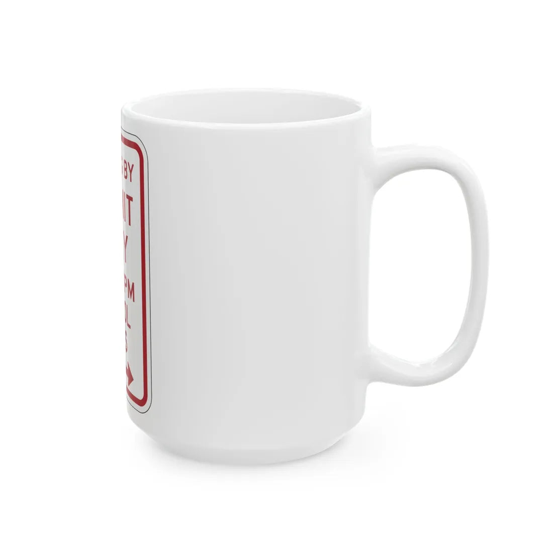 PBOT Road sign P4456D (Oregon) (Road Sign) White Coffee Mug - Go Mug Yourself