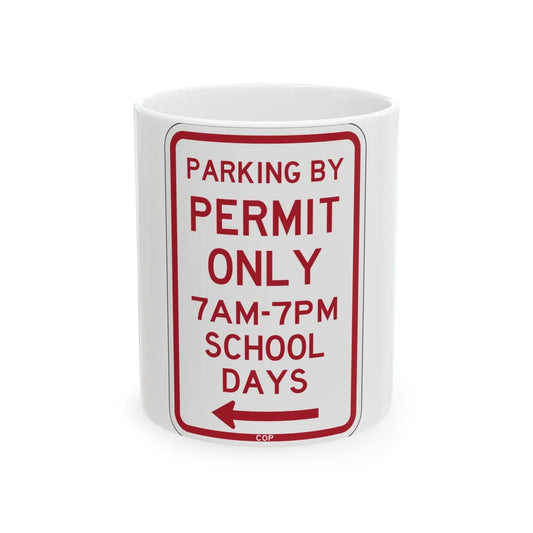 PBOT Road sign P4456L (Oregon) (Road Sign) White Coffee Mug 11oz - Go Mug Yourself