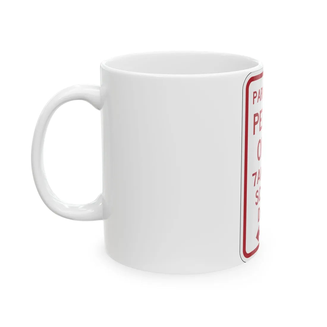 PBOT Road sign P4456L (Oregon) (Road Sign) White Coffee Mug - Go Mug Yourself