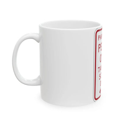 PBOT Road sign P4456L (Oregon) (Road Sign) White Coffee Mug - Go Mug Yourself