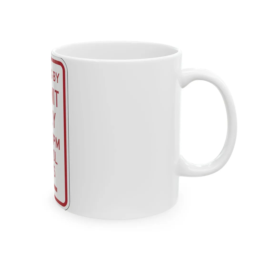 PBOT Road sign P4456L (Oregon) (Road Sign) White Coffee Mug - Go Mug Yourself