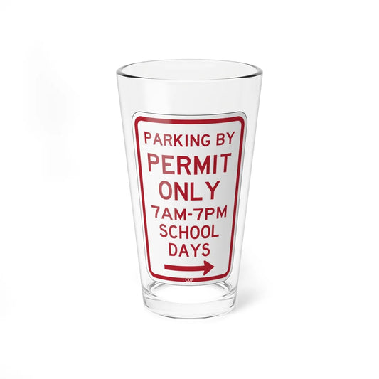 PBOT Road sign P4456R (Oregon) (Road Sign) Pint Glass 16oz 16oz - Go Mug Yourself